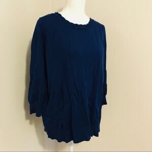 Joseph A Scalloped Crew Sweater
